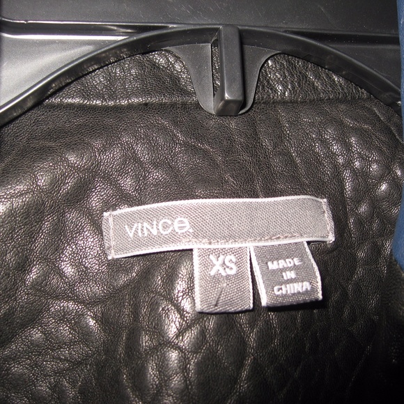 Vince Asymmetric Colorblock Blue Leather Jacket XS - Picture 7 of 8